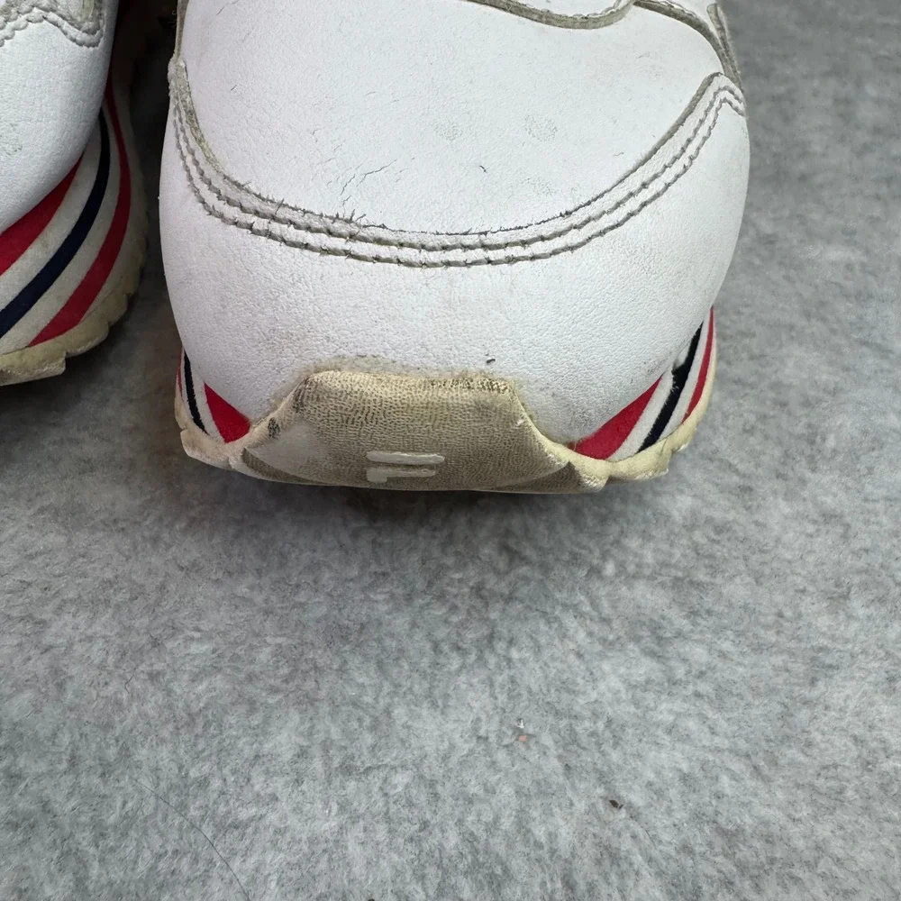 Fila Women 5.5 Disruptor Platform Sneakers White Navy Red Striped 5RM01052-125‎